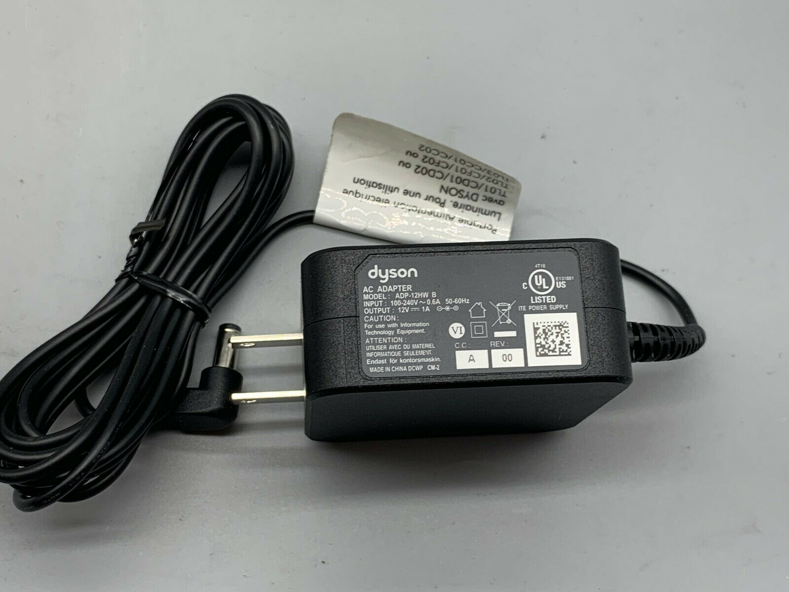New 12V 1A Dyson AC Adapter Power Supply ADP-12HW B FOR PORTABLE LUMINAIRE